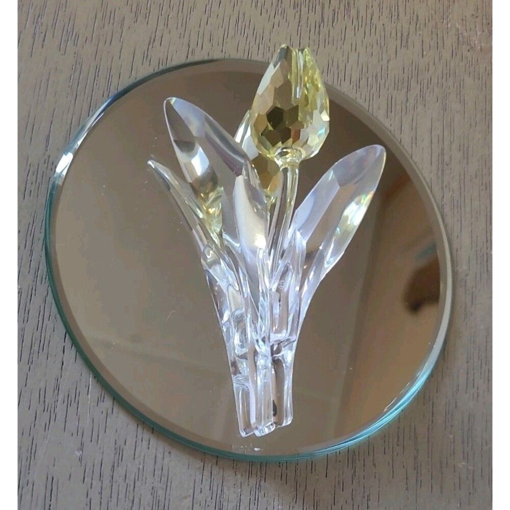 Swarovski Crystal Yellow Tulip Collectible 3.5"